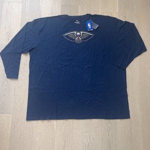 NWT Fanatics NBA New Orleans Pelicans Basketball Williamson 1 Navy L/S Tee 5XLB